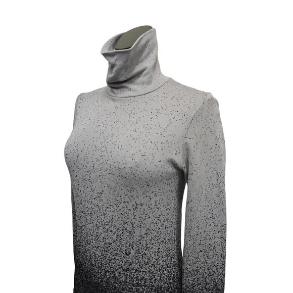 Athleta Womens Top Small Flurry Blizzard Gradient Mock Neck Long Sleeve Seamless - Picture 8 of 12